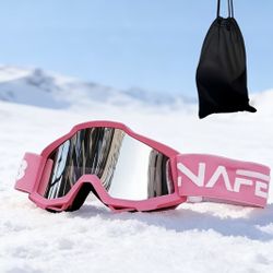 Brand New Skiing Snowboarding Biking Goggle Pink Unisex