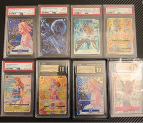 TCG Cards One Piece, Pokemon and Dragonball slabs