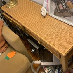 Vintage Wicker Console 