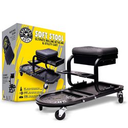 Chemical Guys ACC618 Soft Stool Ultimate Rolling Detailing & Utility Cart, (For Cars, Trucks, SUVs, RVs, Home, Garden, Garage & More) 15' 1/2" x 8' 3/