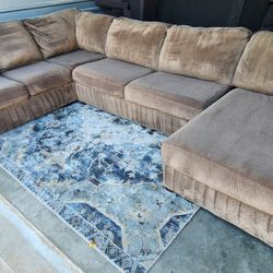 Large Microfiber Couch + FREE DELIVERY