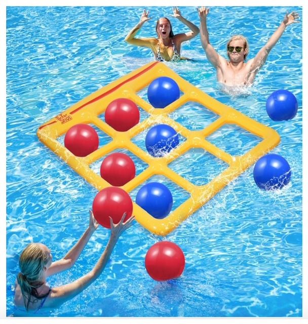 Pool Toys - Tic Tac Toe (Inflatable Pool Toy With 10 Balls)