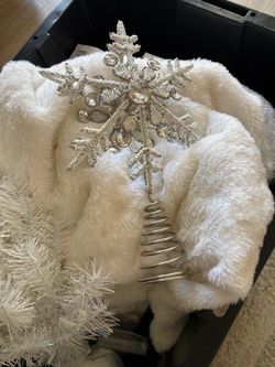 Box of Christmas decorations