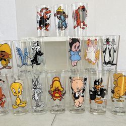 1973 Pepsi collectible series Warner Bros., Looney Tunes drinking glasses (All 18)
