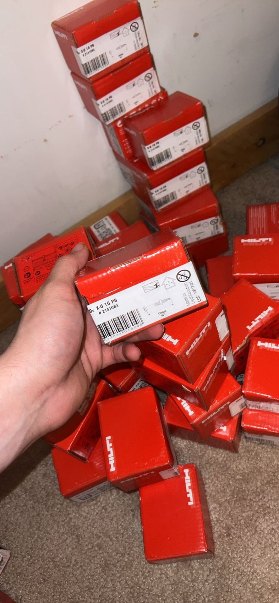 Hilti X-U 16 P8 5/8” Universal Nails – Box of 100 (48 boxes Available)