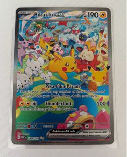 Pokemon 30th anniversary celebration Pikachu EX SIR card