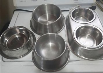 Steel animal food water dishes