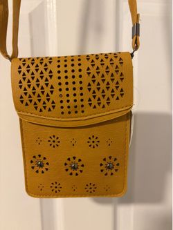 NEW Yellow clutch bag.