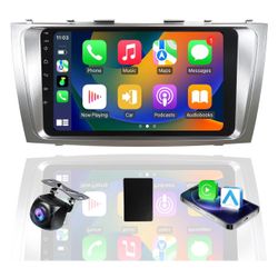 Car Stereo for Toyota Camry 2007-2011 JBL-Compatible Radio Upgrade Kit Wireless CarPlay/Android Auto，9'' Android 12 IPS Touchscreen GPS/WiFi/Bluetooth