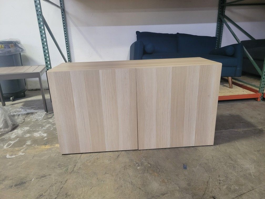 4ft ikea besta shelf white stained oak