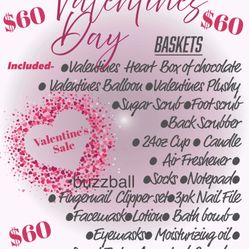 large Valentines baskets
