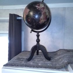 Small Globe On Wooden Stand