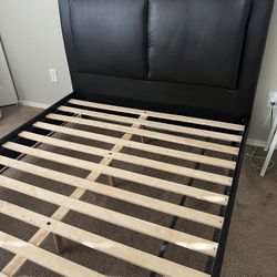 Leather Queen Size Bed Frame