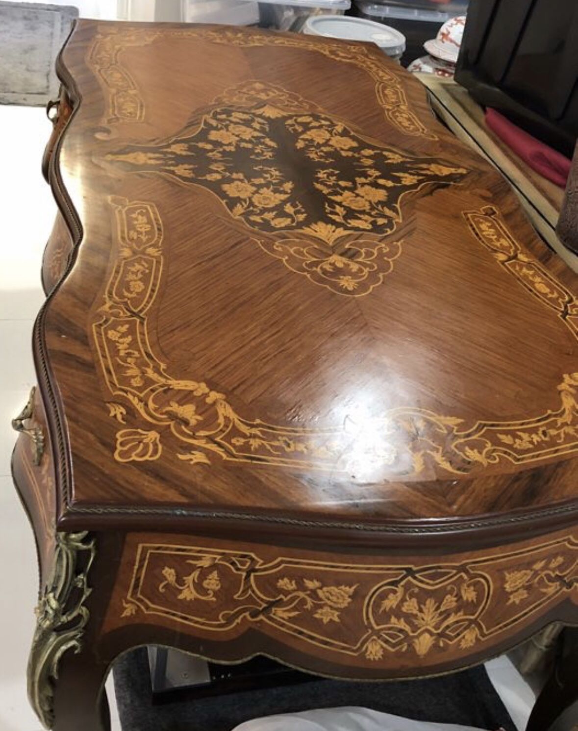Gorgeous Large Antique Louis Style Desk $500