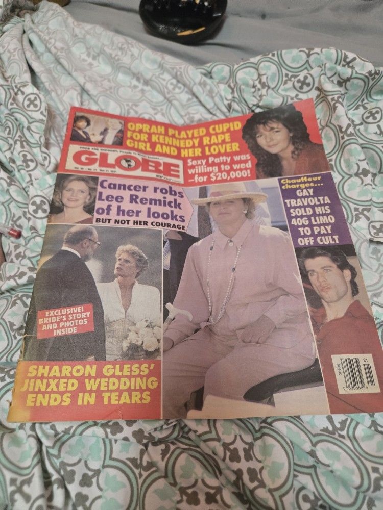 Globe Mag Lee Remick John Travolta Oprah Winfrey May 21, 1991
