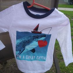 3t Boys Valentine's Shark T Shirt