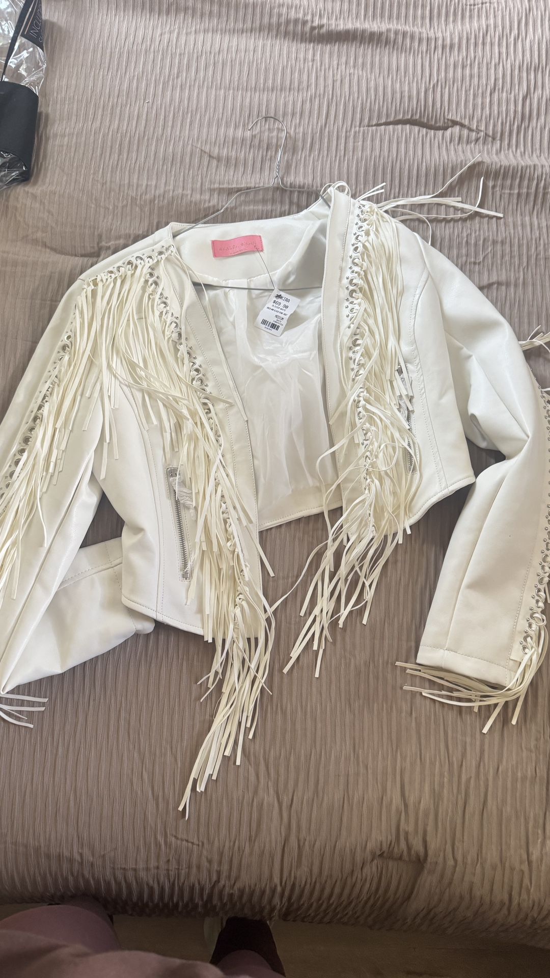 White/Cream Fringe jacket