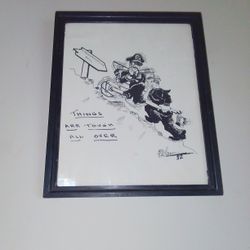 Military Transportation , Hand Drawn  Cartoon Drawing, 1932.