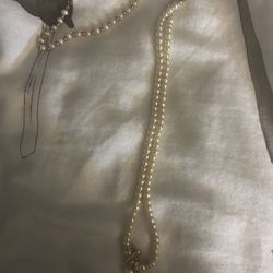 Pearl Necklace And Bracelet