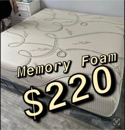 New Queenmemroy foam mattress only$220