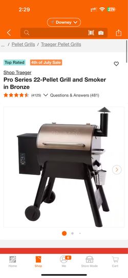 Traeger Pro Series 22-Pellet Grill and Smoker in Bronze