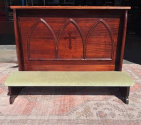 Vintage, Gothic-Style, Prayer Bench