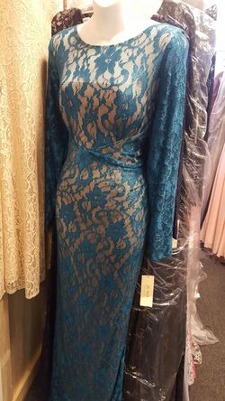 Teal long dress