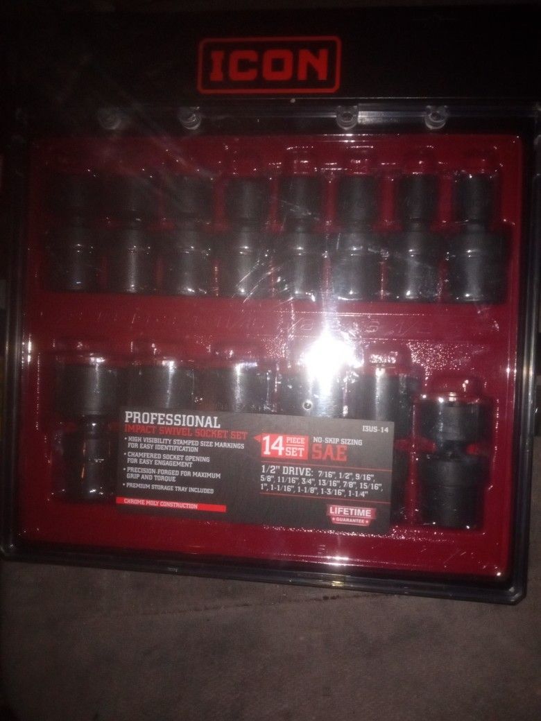 ICON Swivel Impact Socket Set SAE 14 piece for Sale in WA OfferUp