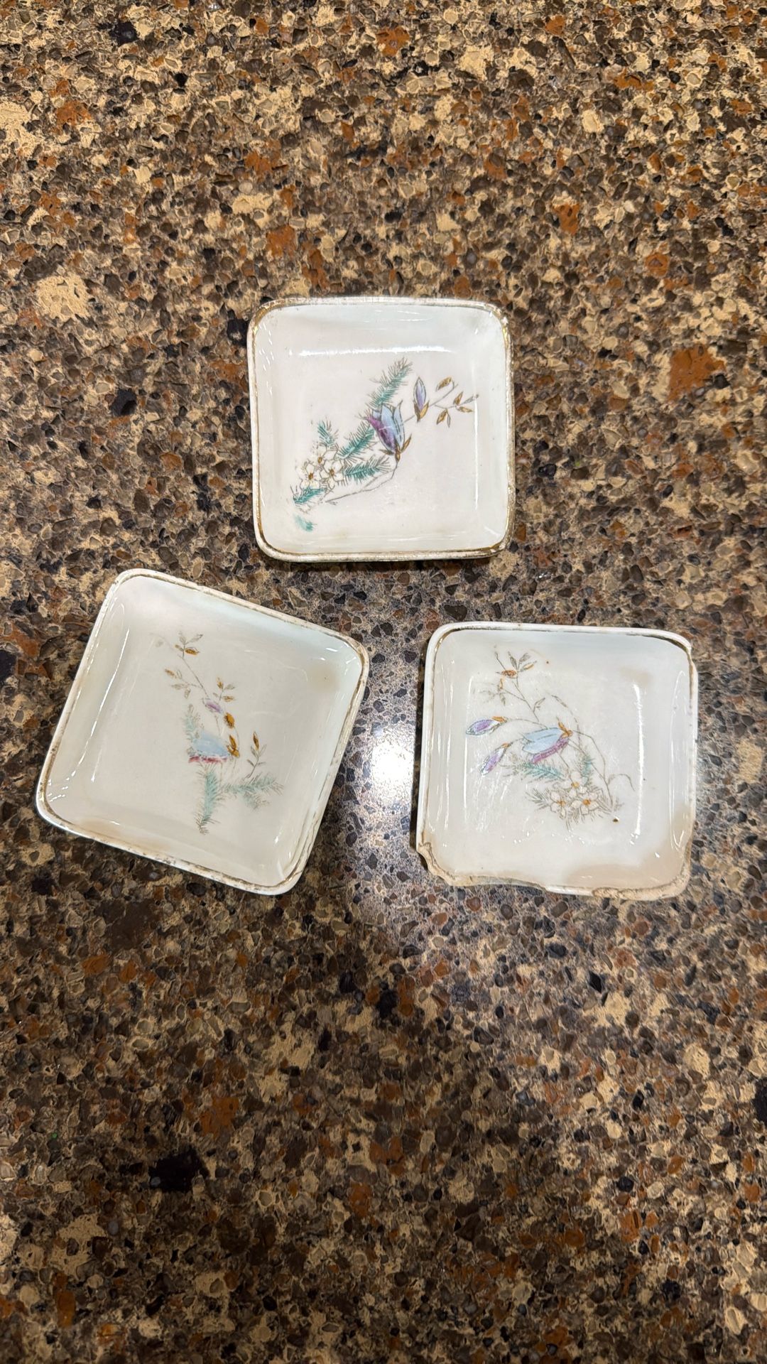 🫖 Antique Maddock & Co. Burslem England Butter Pats – 1890s English Stone China Set of 3