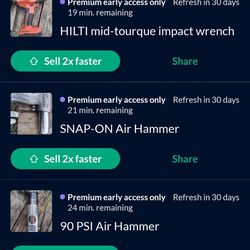 Snap-On, NailGun, all 5 for 40% total