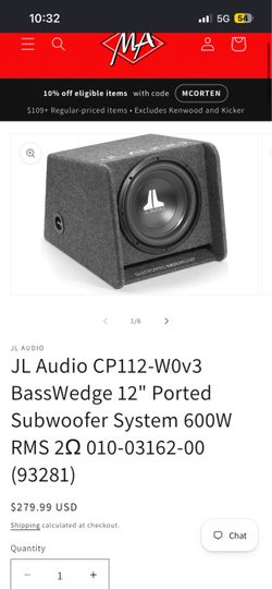 12ich jl audio subwoofer+box