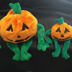 Pumpkin Beanie Baby 1998 & 1999 Set -collectible 