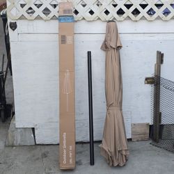 New Patio Umbrella 9ft Khaki (No Base)