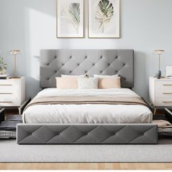 PLATFORM BED SIZE QUEEN NEW