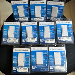 Lot of 10 Caseta Lutron Diva Smart Dimmer - White DVRF-6L-WH-R