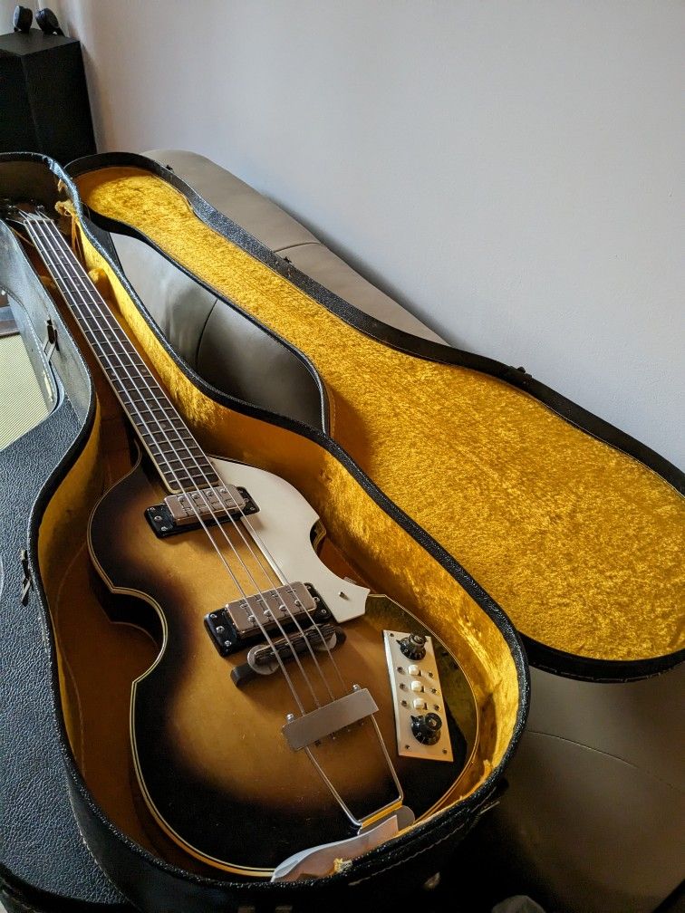 Hofner Style Beatles Bass Guitar Ideal Brand Vgc Mij