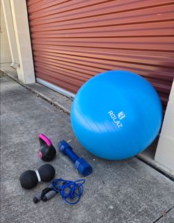 Assorted weights exercise ball jump rope