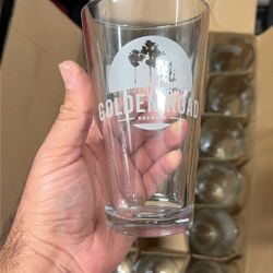 Golden Road Pint Beer Glasses