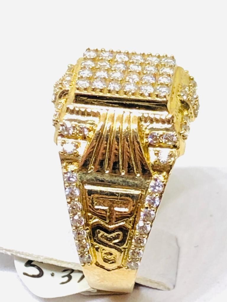 10Kt Real Gold Ring with CZs at sale