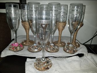 Personalized Wine Glasses For Wedding, Sweet 16, and Special Occasions