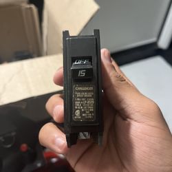 (QTY:2) Challenger C115 1-Pole 15 Amp Circuit Breaker 120/240V