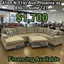 Sectional with Ottoman  Brand New