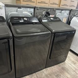 Samsung washer and dryer set electric with warranty