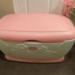 Vintage Little Tikes Giant Toy Chest Pink White Toy Box  Large