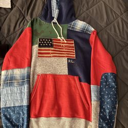 Polo Ralph Lauren Flag Patchwork Fleece Hoodie