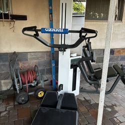 IVANKO Adjustable Home Gym Strength Training System Steel Bench Bars Weights