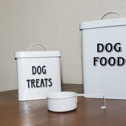 Dog Treat And Food Container Both With Cup