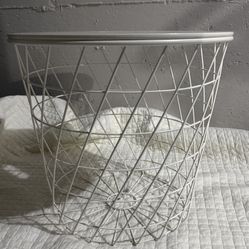 White Storage Table