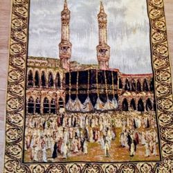 Antique Wall Tapestry Of The Mecca