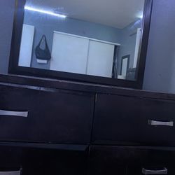 Dresser with mirror